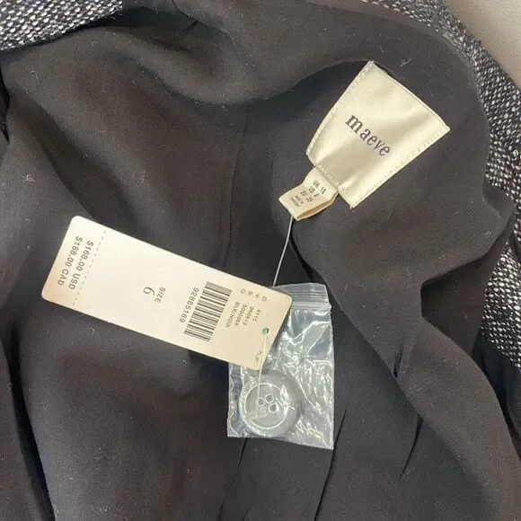 ANTHROPOLOGIE Maeve Mixed Media Relaxed Jacket NWT size 6